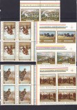 ROMANIA 1977 LP 933 CENTENARUL INDEPENDENTEI DE STAT BLOCURI DE 4 TIMBRE MNH, Nestampilat