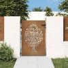 VidaXL Poartă pentru grădină, 85x125 cm, oțel corten, model copac 153210