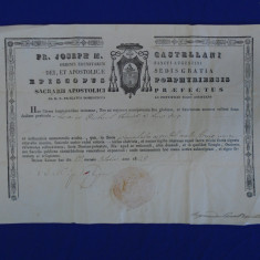 FR. JOSEPH M. CASTELANI * DOCUMENT VECHI CATOLIC , IN LIMBA LATINA , ROMA , 1848