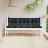 vidaXL Perne bancă de grădină, 2 buc., negru carouri, textil oxford