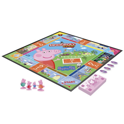 Joc de societate Monopoly Junior Peppa Pig Hasbro, 2-4 jucatori, 5 ani+ foto