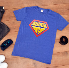 Tricou personalizat tata &amp;quot;Superman&amp;quot; (Marime: XL, Marime imprimeu: A3 + 10 lei, foto