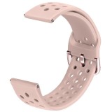 Curea din silicon, compatibila Samsung Galaxy Watch3, 45mm, telescoape Quick Release, 22mm, Roz
