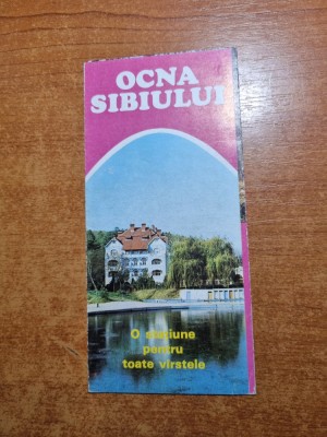 pliant turistic - statiunea ocna sibiului - din anul 1982 foto