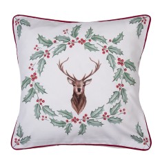Fata perna Craciun Ren Holly 40x40 cm