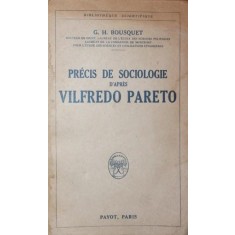 PRECIS DE SOCIOLOGIE D APRES VILFREDO PARETO