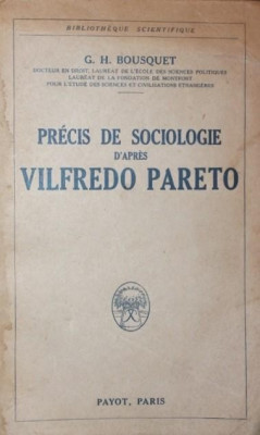 PRECIS DE SOCIOLOGIE D APRES VILFREDO PARETO foto