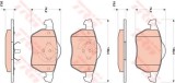 Set placute frana,frana disc SAAB 9-5 Combi (YS3E) (1998 - 2009) TRW GDB1717