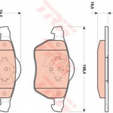 Set placute frana,frana disc RENAULT MEGANE I Classic (LA0/1) (1996 - 2006) TRW GDB1717