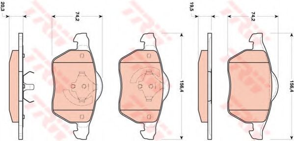 Set placute frana,frana disc RENAULT MEGANE I (BA0/1) (1995 - 2004) TRW GDB1717