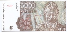 Romania 500 lei 1991 Aprilie - Constantin Br&acirc;ncuşi, 031195, P-98ab- UNC !!!