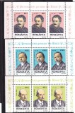ROMANIA 1998 LP 1463 PERSONALITATI GERMANE DIN BANAT SERIE in triptic MNH