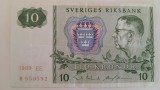 Suedia bancnota 10 coroane - kronor 1989 XF