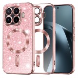 Husa Luxury Glitter MagSafe Auriu Roz pentru Xiaomi 17T Pro, Asteroid GSM