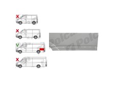 Segment reparatie aripa spate Volkswagen Crafter, 12.2017; Mercedes Sprinter, 07.202018, model: versiune Long 4300mm, montare spate, stanga,