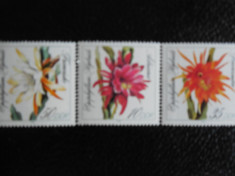 Serie timbre flora flori plante Germania DDR nestampilate foto