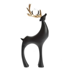 Statueta cerb cu coarne aurii 33 cm
