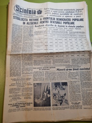 scanteia 5 martie 1958-colectiva pechea galati,minerii din valea jiului foto