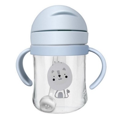 Cana cu pai moale REDQUIT&amp;reg; pentru copii, 250 ml, albastru, + 6 luni foto