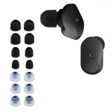 Set 14 Varfuri de schimb pentru casti Sony WF-1000XM3/WF-1000XM4, Kwmobile, Negru/Transparent, Silicon, 50710.01