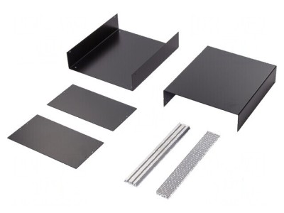 Carcasă aluminiu neagră 261mm x 300mm x 134mm foto