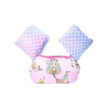 Vesta de salvare pentru copii cu aripioare de inot, flippy, roz, model sirena
