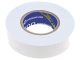 Bandă Electroizolantă PVC Albă 19mm x 18m