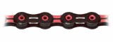 Lant bicicleta KMC X10SL DLC, 10 viteze, 116 zale, 5.88mm, Negru/Rosu, greutate 257g