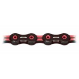 Lant KMC X10SL DLC 116L Bolt-5.88mm 10V Negru/Rosu Cod:525240273RM