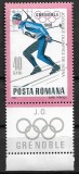 C1432 - Romania 1967 - J.O.Grenoble lei 0.40(1/7), Nestampilat