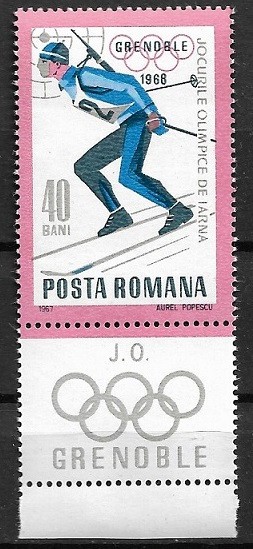 C1432 - Romania 1967 - J.O.Grenoble lei 0.40(1/7)