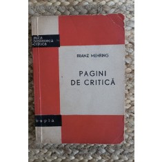 FRANZ MEHRING-PAGINI DE CRITICA