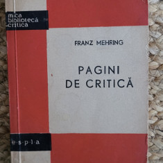 FRANZ MEHRING-PAGINI DE CRITICA