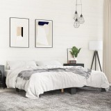 Cumpara ieftin Cadru de pat, negru, 200x200 cm, lemn prelucrat și metal