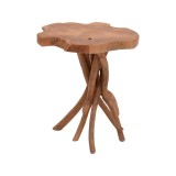 Cumpara ieftin Masuta de cafea auxiliara Ceniole din lemn de tec in nuanta naturala 44x42x40 cm