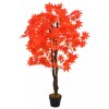 VidaXL Plantă artificială arțar cu ghiveci, roșu, 120 cm