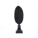 Statueta din rasina, Feather Black, Negru, 27 cm, Ella Home