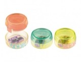 Ascutitoare plastic simpla cu container SPIN LOOK 2, MILAN (diverse culori)