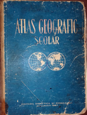 Atlas Geografic scolar (1967) foto