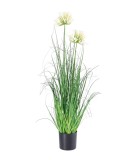 Cumpara ieftin Flori artificiale in ghiveci verzi galbene 12,5 x 90 cm