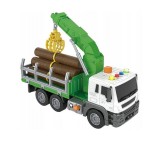 Jucarie camion cu busteni, sunete si lumini 26 cm