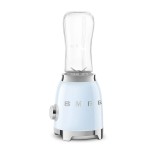 Blender personal SMEG PBF01PBEU, 300W, 2 sticle 600ml, albastru pastel