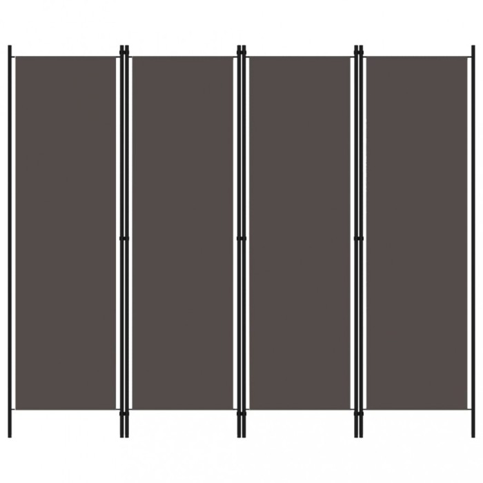 vidaXL Paravan de cameră cu 4 panouri, antracit, 200 x 180 cm