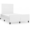 VidaXL Cadru de pat fără saltea alb 120x190 cm piele artificială