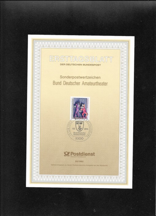 Germania FDC 33.1992