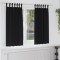 Perdele cu perdele 2 pcs Negru Poliester