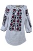 Bluza tip ie dama B23, alb/mov , marimea M