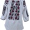 Bluza tip ie dama B23, alb/mov , marimea M