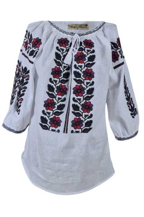 Bluza tip ie dama B23, alb/mov , marimea M
