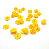 Set 10 perechi capse plastic, marimea 18, diametru 11,43 mm, Galben, Crisalida